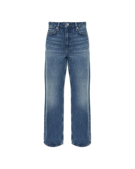 Rag & Bone Blue Straight-Leg Jeans