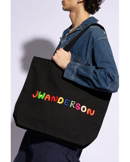 J.W. Anderson Black Shopper Bag With Logo,