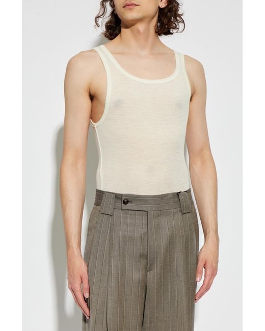 Versace White Wool Top for men