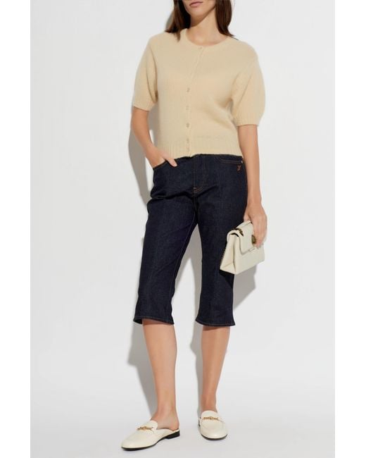 By Malene Birger Natural Short-Sleeve Cardigan