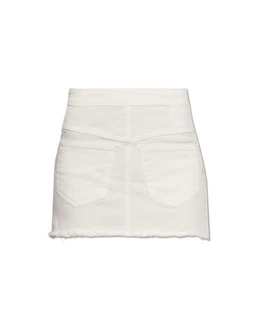 The Mannei White 'malmo Mini' Denim Skirt,