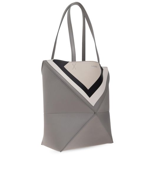 Loewe Gray "puzzle Medium" Shopper Bag,