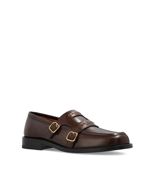 Marni Brown Leather 'Loafers' Shoes