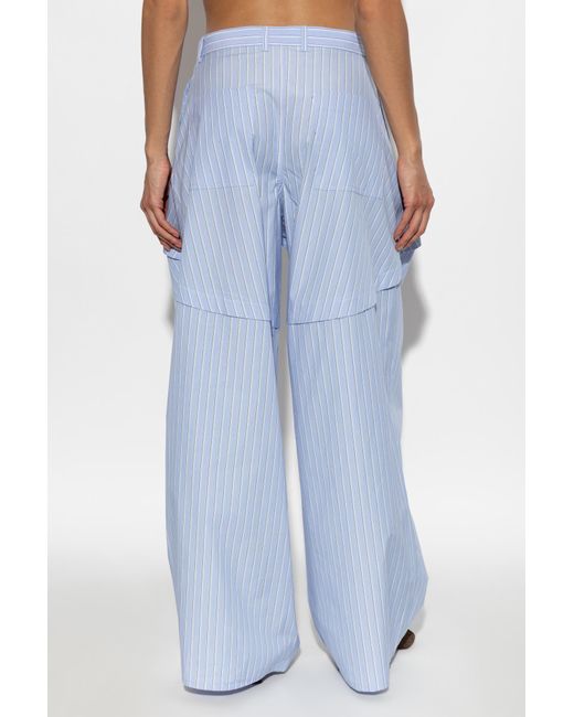 Loewe Blue Striped Pattern Trousers