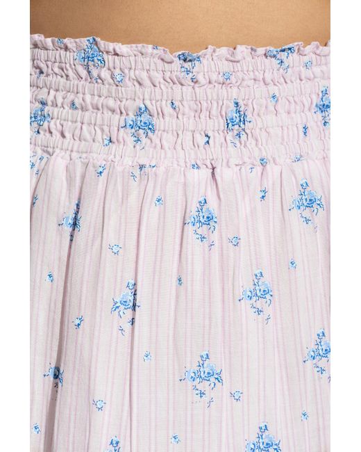 LoveShackFancy Purple Skirt "Phia"