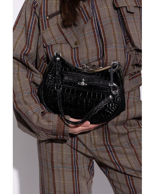 Vivienne Westwood Black 'Charm Frame' Bag