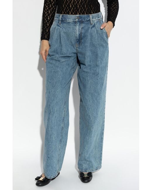 Helmut Lang Blue Jeans With Logo
