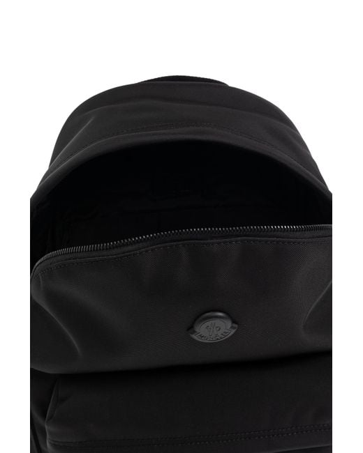 Moncler Black Backpack With Logo for men