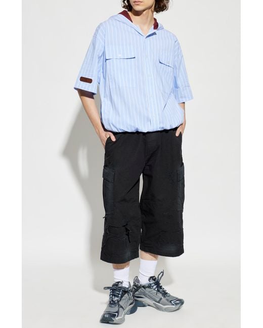 PDF Blue Shirt With Hood for men