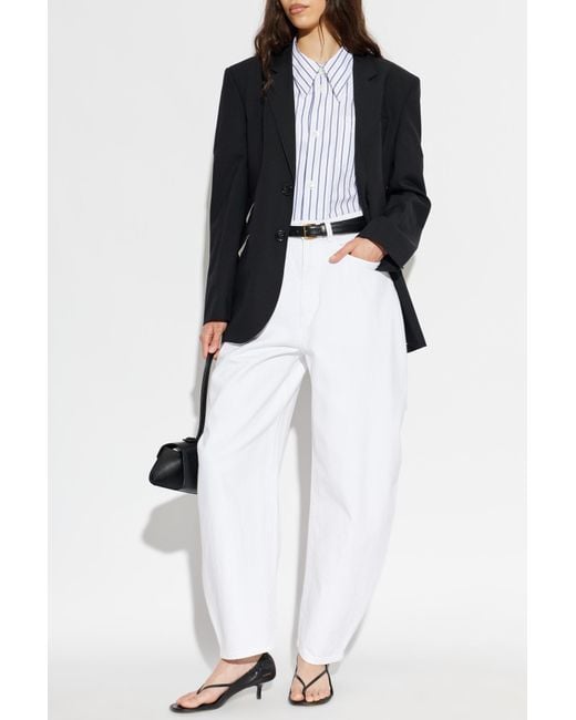 AMI Black Wool Blazer With Single Vent