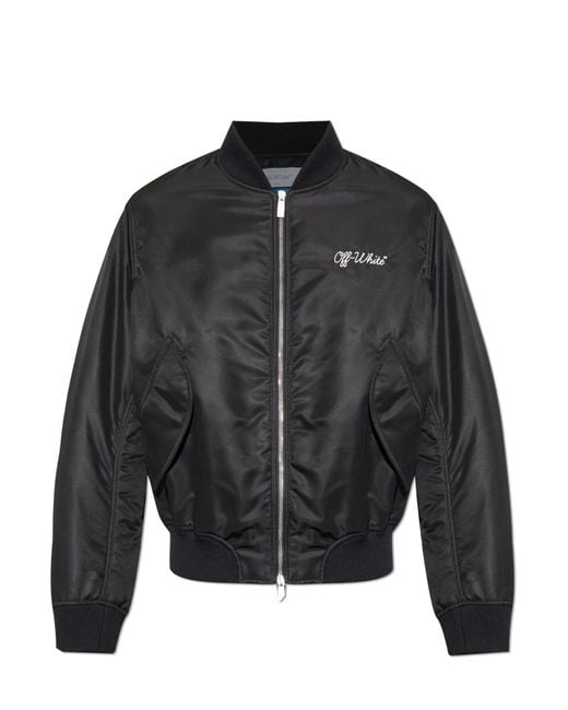 Off-White c/o Virgil Abloh Black Bomber Jacket for men