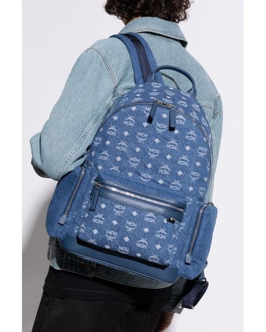 MCM Blue Backpack 'Stark' for men