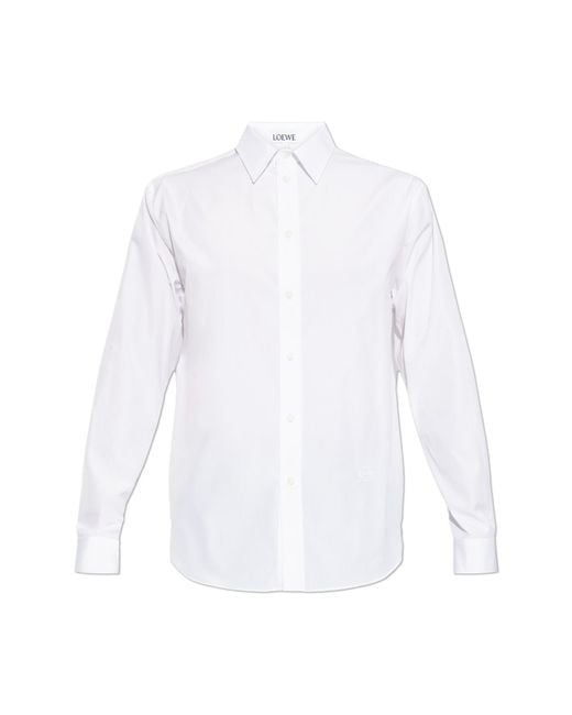 Loewe White Shirt With Logo for men
