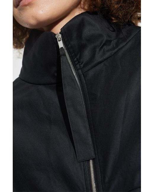Jil Sander Blue Jacket With Stand-Up Collar