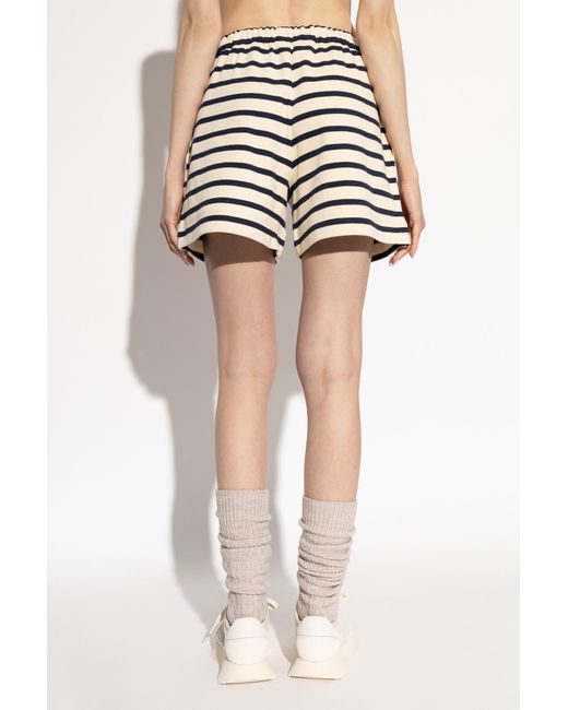 Moncler Natural Striped Pattern Shorts