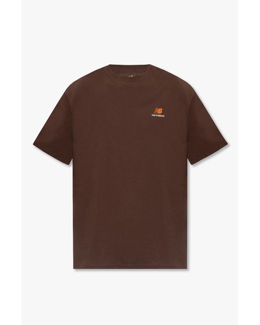 New Balance Brown Logo T-shirt, for men