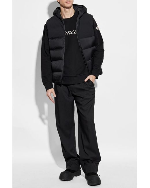 Moncler Black Down Vest Bresse for men