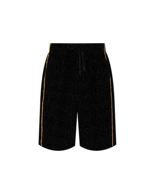 Versace Black Logo Shorts for men