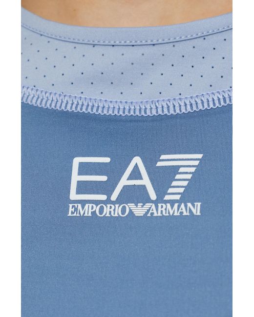 EA7 Blue Sleeveless Top