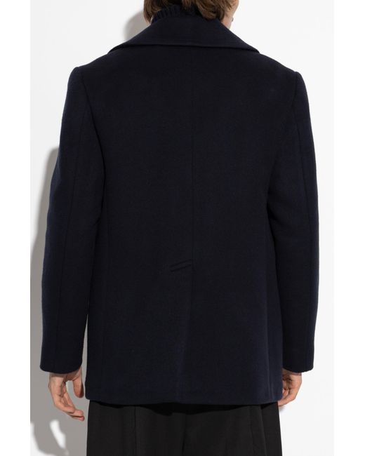 Givenchy Blue Wool Coat for men
