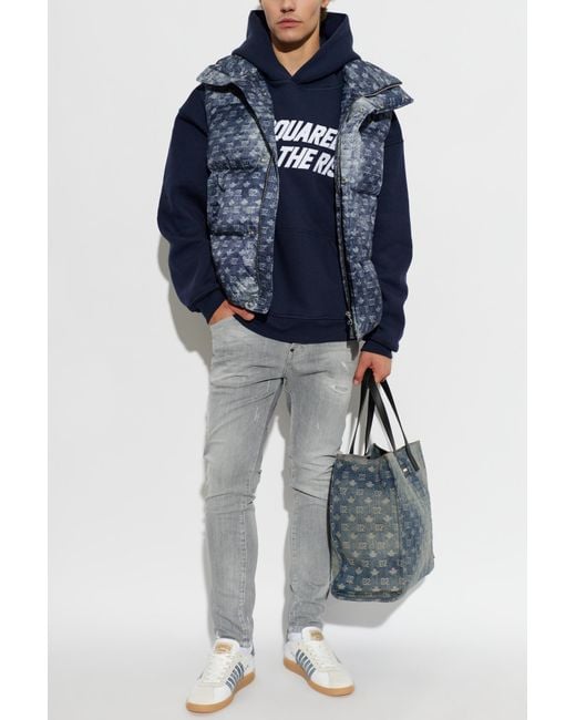 DSquared² Blue Quilted Vest for men