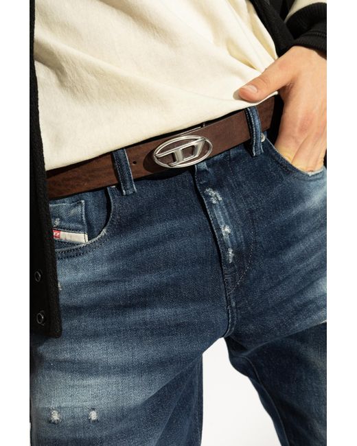 DIESEL Brown Belt With Logo B-1Dr-Layer for men
