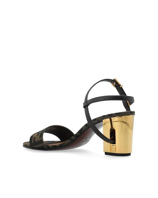 Fendi Brown Heeled Sandals