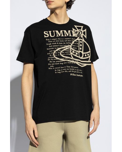 Vivienne Westwood Black Printed T-shirt, for men