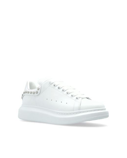Alexander McQueen White Sports Shoes With Studs
