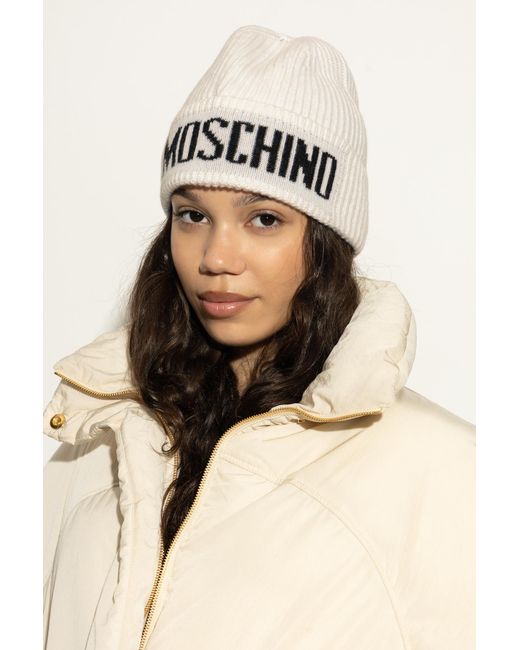 Moschino Black Cap With Logo