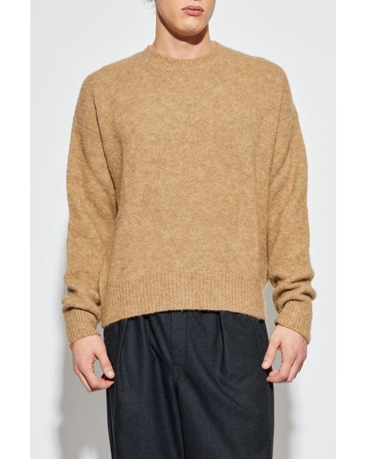 AMI Natural Crew Neck Sweater for men