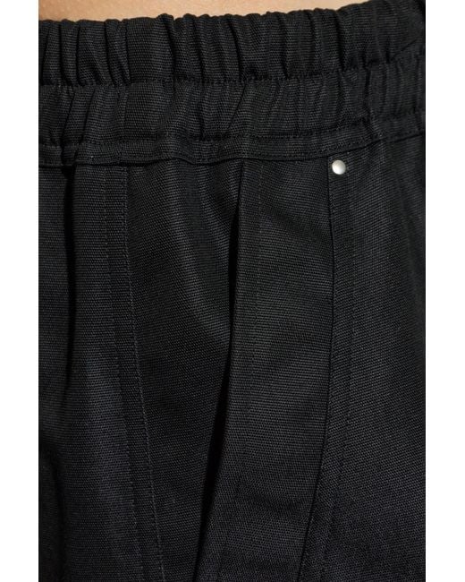 Rick Owens Black Cargo Shorts for men