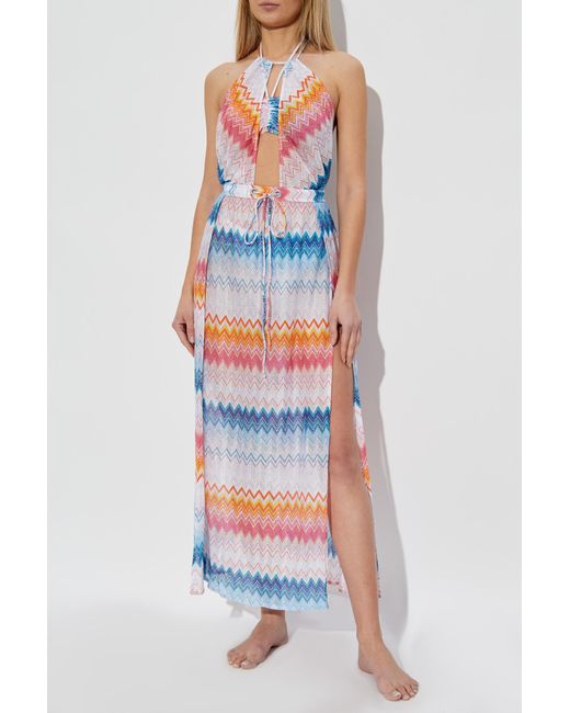 Missoni Multicolor Beach Dress With Lurex Thread