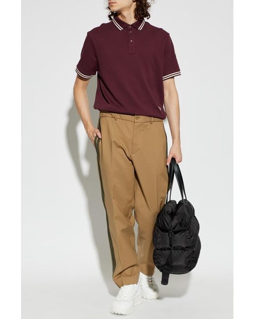 Moncler Polo With Embroidered Logo for men