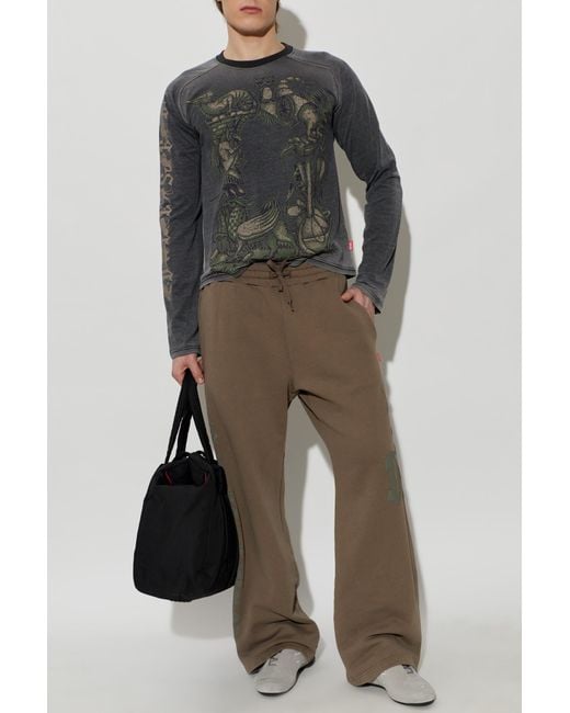 DIESEL Brown 'P-Gro' Sweatpants for men