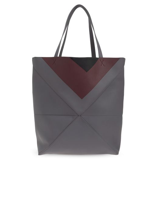Loewe Black Shopper Bag 'Puzzle' for men
