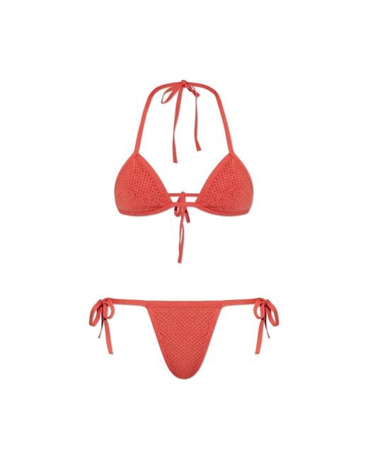 DSquared² Red Two-Piece Swimsuit