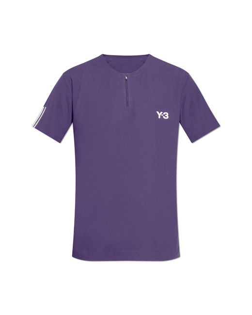 Y-3 Purple T-Shirt From The "Tennis Us" Collection for men