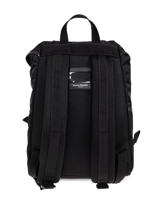 Maison Margiela Black Backpack With Logo
