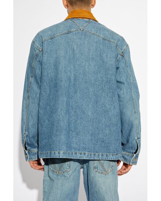 Bottega Veneta Blue Padded Denim Jacket for men