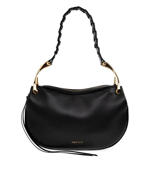 McQueen Black Wishbone Bag
