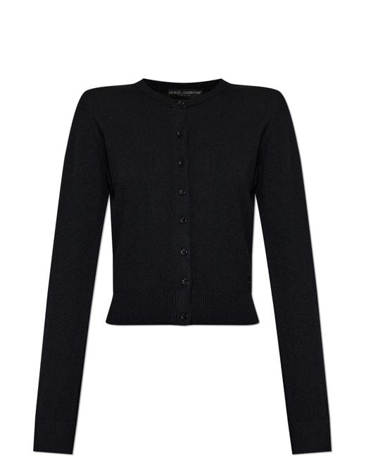 Dolce & Gabbana Black Cashmere Cardigan
