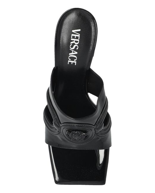 Versace Blue Heeled Sandals