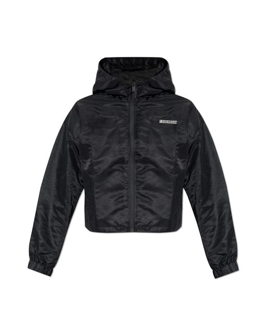 Sporty & Rich Black Jacket With Logo