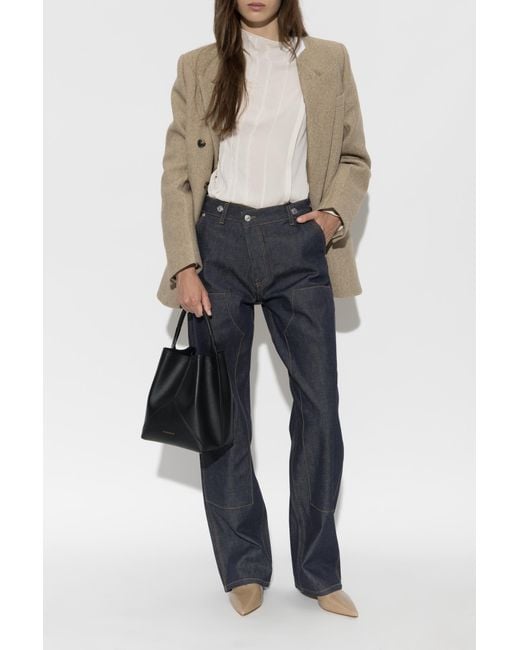 Victoria Beckham Blue Jeans With Multiple Pockets