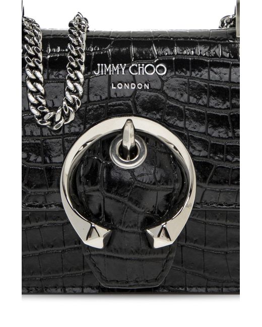 Jimmy Choo 'mini Paris' Shoulder Bag in Black - Lyst