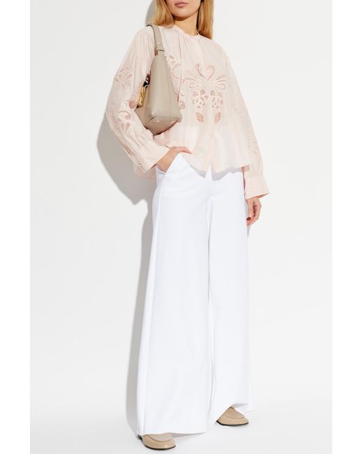 Max Mara White 'Corona' Trousers