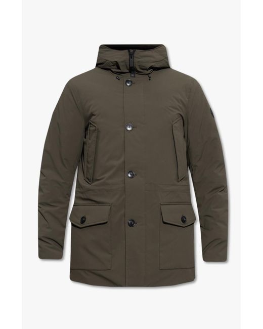 Woolrich Rubber Hooded Puffer Jacket in 