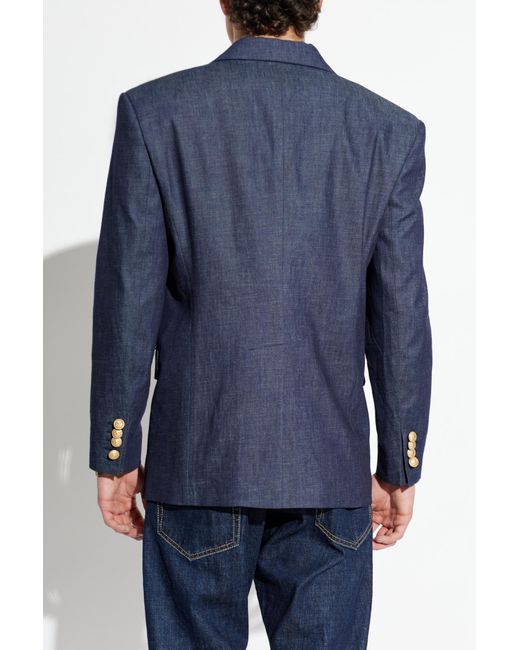 DSquared² Blue Double-Breasted Blazer for men