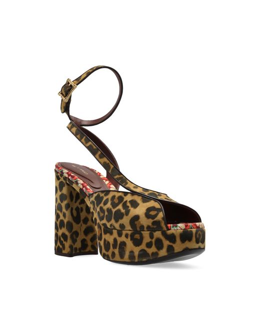 Etro Brown Platform Sandals